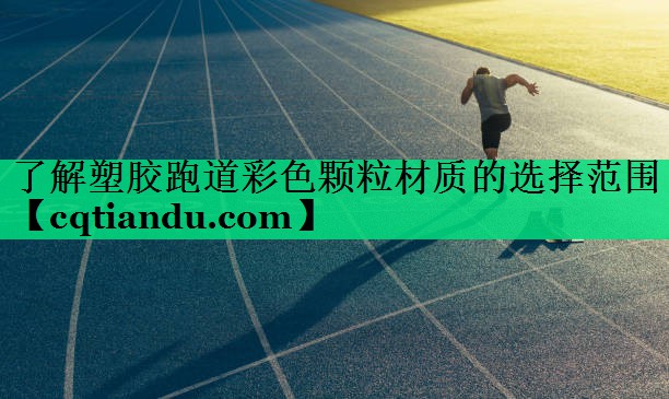 了解塑胶跑道彩色颗粒材质的选择范围